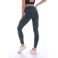 Malha malha fitness esportes leggings calças de ioga na altura do tornozelo com bolsos para mulheres ginástica malha meia-calça
